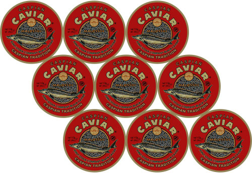 Caviar Sevruga 9 frascos 1017g