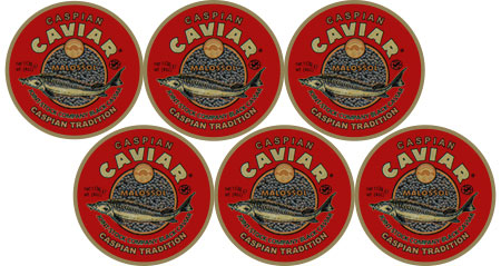 Caviar Sevruga 6 frascos 678g